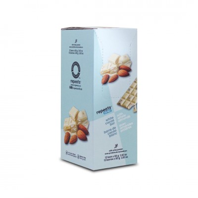 Proteinli Bademli Beyaz Çoko Bar 80gr X 10 Adet