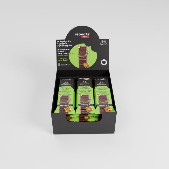 Yüksek Proteinli Dubai Çoko Bar 35gr X 12 Adet