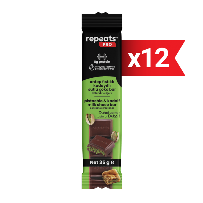 Yüksek Proteinli Dubai Çoko Bar 35gr X 12 Adet