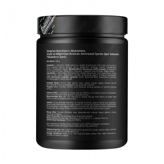 Kingsize Nutrition Glutamine Powder 390 Gr