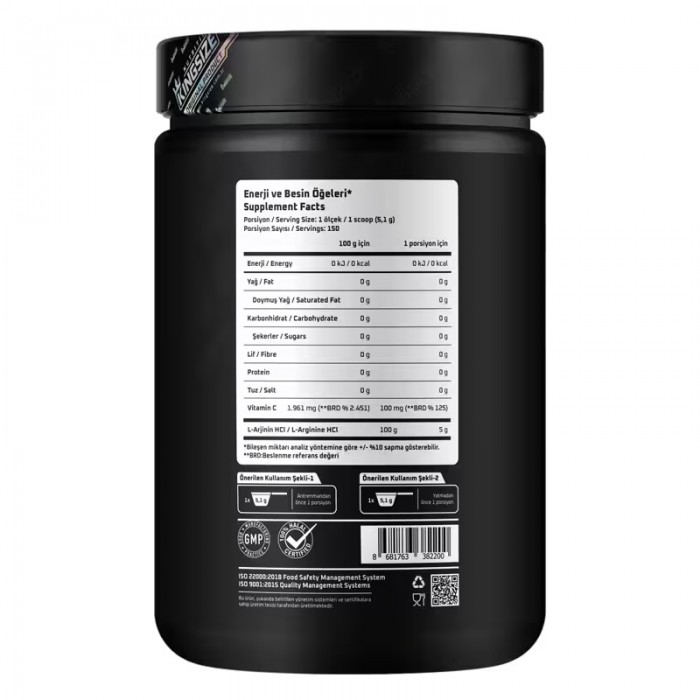 Kingsize Nutrition Arginine Powder 765 Gr
