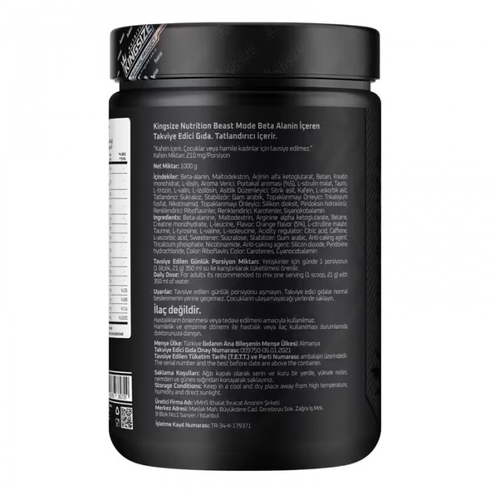 Kingsize Nutrition Beast Mode 1000 Gr