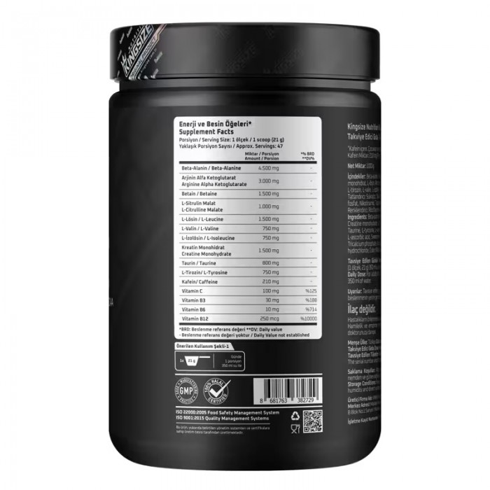 Kingsize Nutrition Beast Mode 1000 Gr