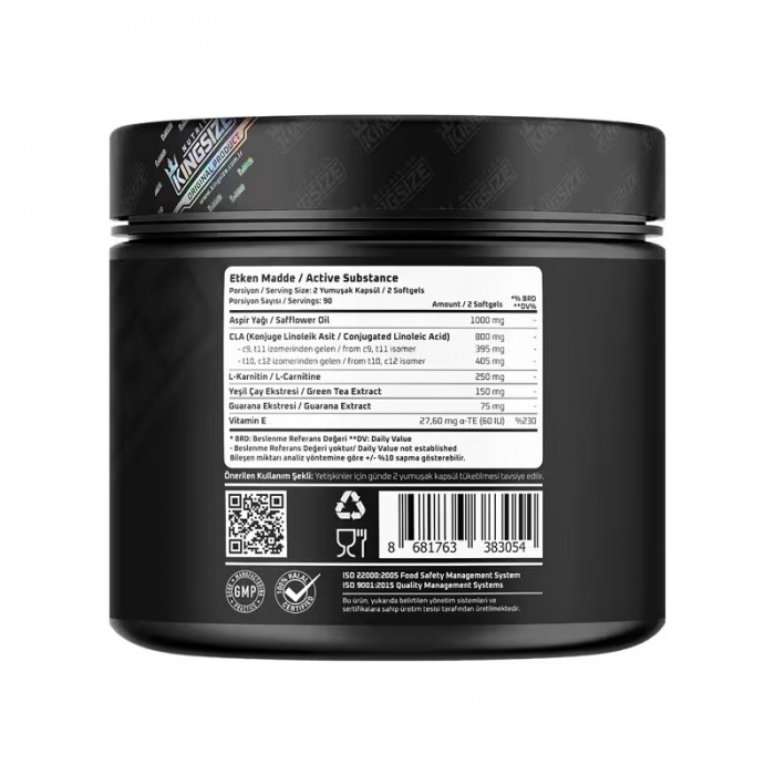 Kingsize Nutrition CLA Complex 180 Kapsül