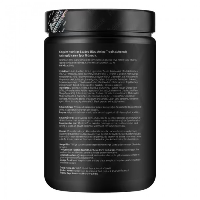 Kingsize Nutrition Loaded Ultra Amino 990 Gr