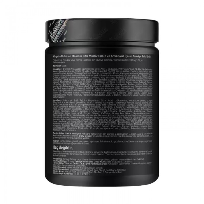 Kingsize Nutrition Monster Pak 500 Gr