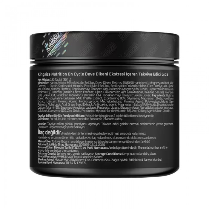 Kingsize Nutrition On Cycle 120 Tablet