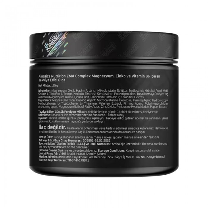 Kingsize Nutrition ZMA Complex 100 Tablet