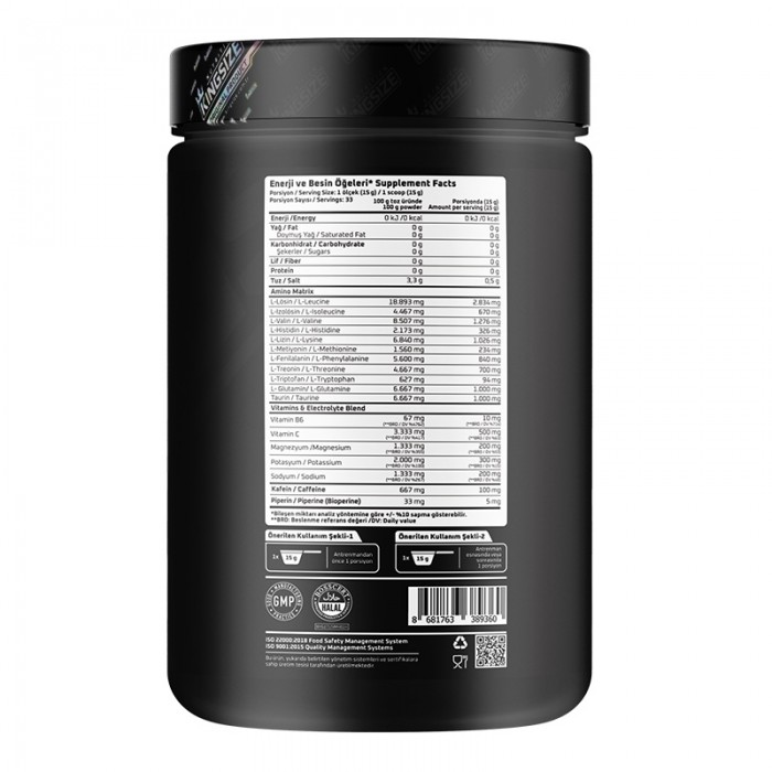 Kingsize Nutrition Loaded Ultra Amino-EAA 495 Gr