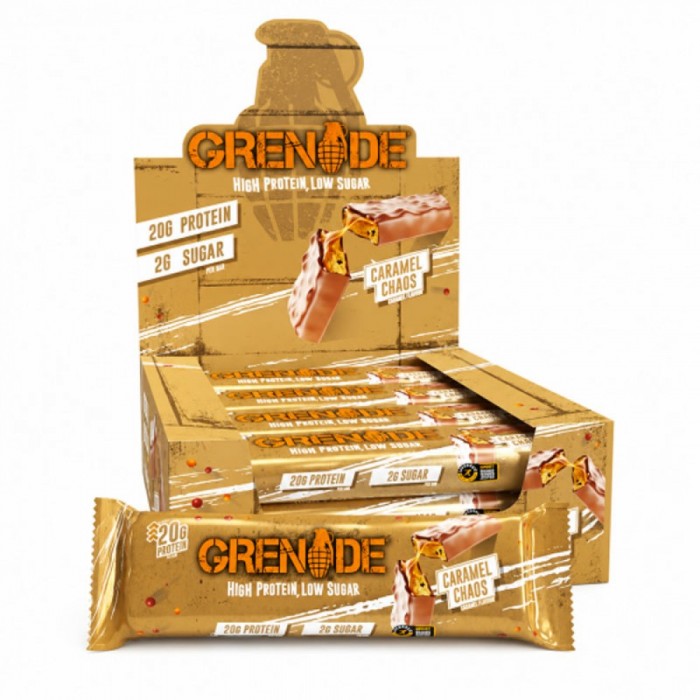GRENADE CHAOS CARAMEL PROTEIN BAR 60 GR 12 ADET