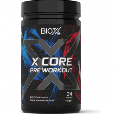 Bioxlab X-Core Preworkout Karadut Aroma 450 gr 34 Servis Pre-Workout
