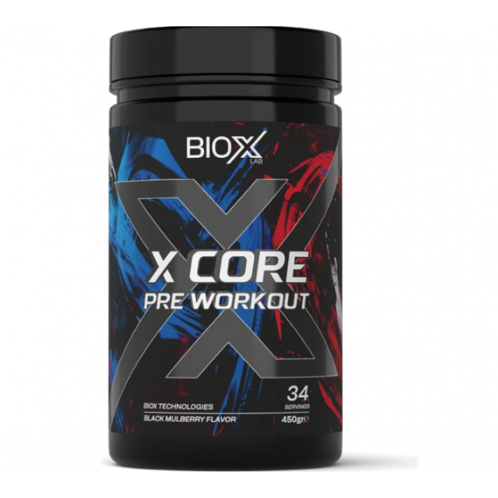 Bioxlab X-Core Preworkout Karadut Aroma 450 gr 34 Servis Pre-Workout
