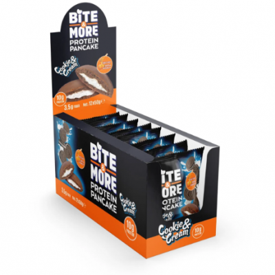 BITE MORE Proteinli Pankek Kurabiye Kremalı (50g x12 Adet)
