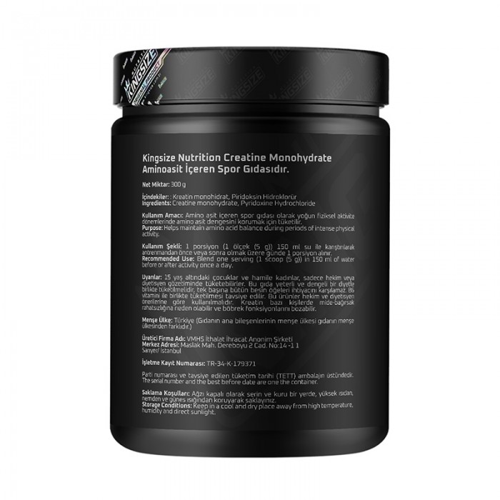 Kingsize Nutrition Creatine Powder 300 Gr