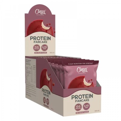 CLEAN POWDERS PROTEİN PANCAKE ( RED VELVET )  55 GR 12 ADET