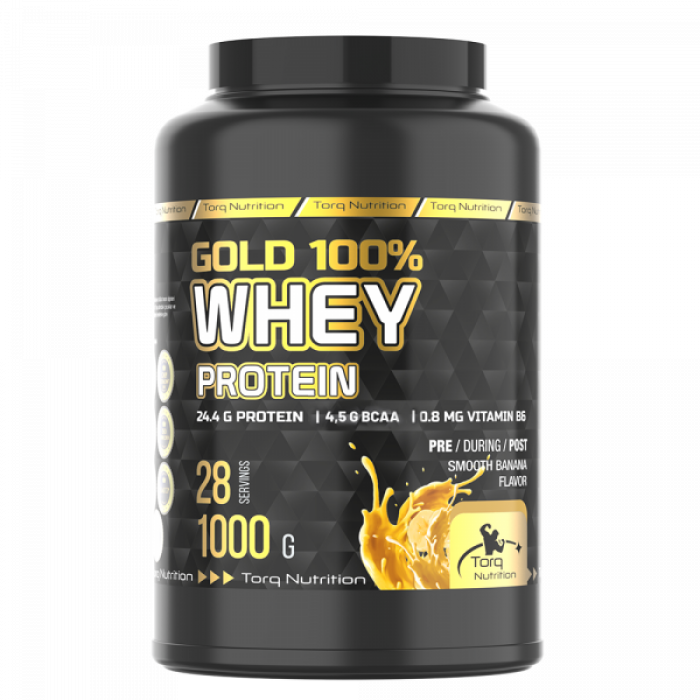 GOLD %100 Whey Protein Tozu Muz 1000 Gr - 28 Servis