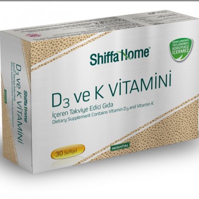 D3 ve K2 Vitamini 1300 mg Softjel